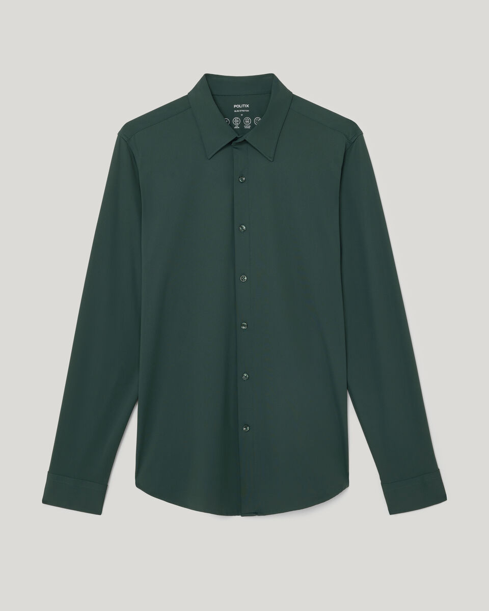 Slim Travel Shirt, Forest, hi-res